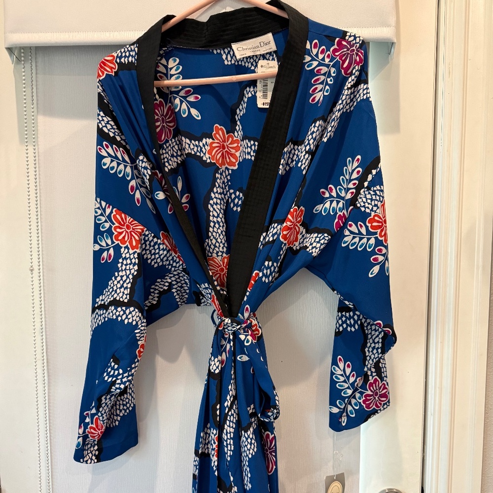 VINGTAGE NWT Christian Dior Robe Asian Kimono